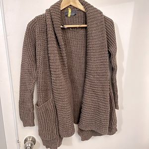 Like-New LINE John + Jenn Chunky Chocolate Cardi, XS